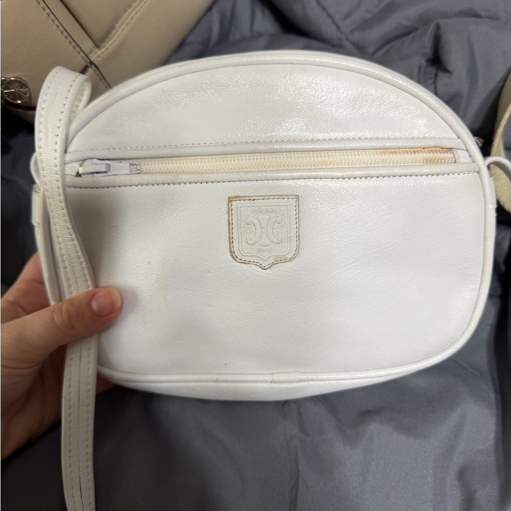 Celine White Crossbody Shoulder Bag